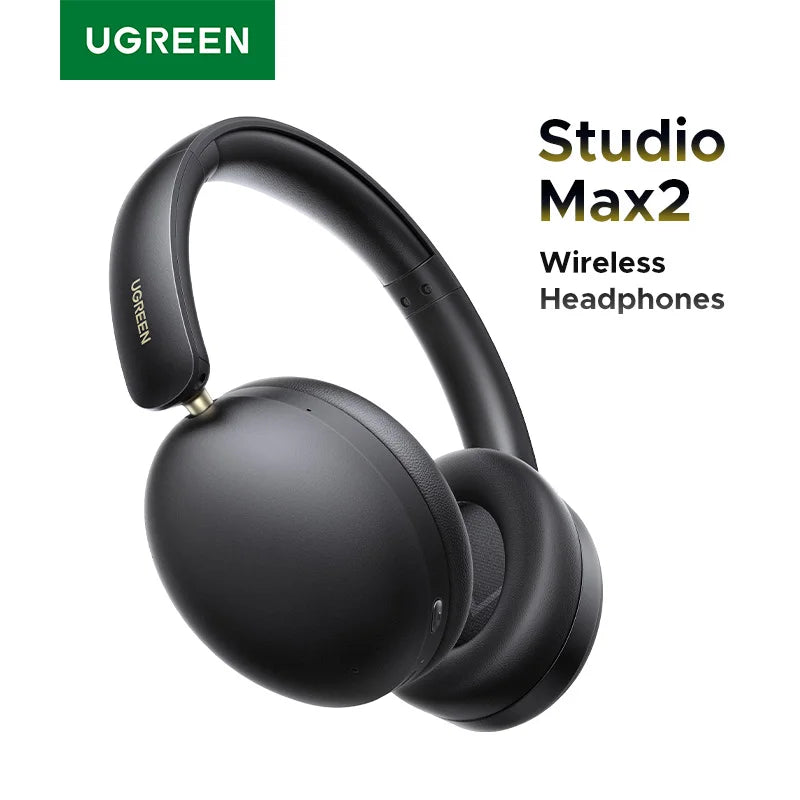 UGREEN Studio Max2 Беспроводные Наушники с Bluetooth 5.4, Шумоподавление AI, До 80 Часов Воспроизведения, Стерео Для Музыки и Звонков